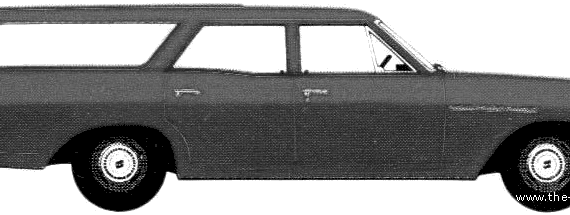 Buick Special Wagon (1967) - Бьюик - чертежи, габариты, рисунки автомобиля
