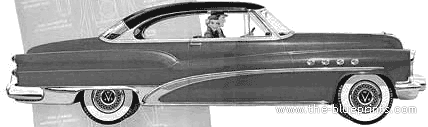Buick Super Riviera 2-Door Hardtop (1953) - Бьюик - чертежи, габариты, рисунки автомобиля