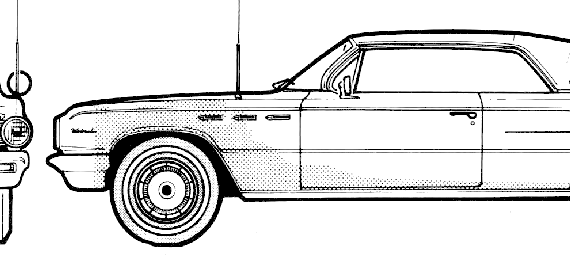Buick Wildcat 2-Door Hardtop (1962) - Бьюик - чертежи, габариты, рисунки автомобиля