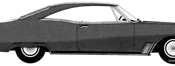 Buick Wildcat 225 Sport Coupe (1967) - Бьюик - чертежи, габариты, рисунки автомобиля