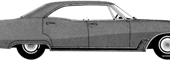 Buick Wildcat 4-Door Hardtop (1967) - Бьюик - чертежи, габариты, рисунки автомобиля