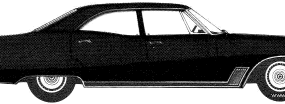 Buick Wildcat 4-Door Sedan (1967) - Бьюик - чертежи, габариты, рисунки автомобиля