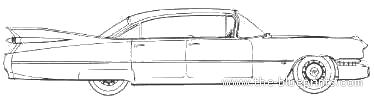 Cadilac Sixty Special Sedan Hardtop (1959) - Cadillac - drawings, dimensions, pictures of the car