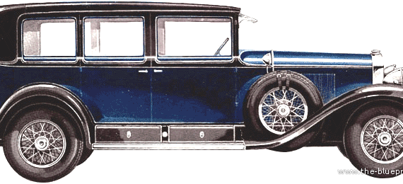 Cadillac Fleetwood Imperial Limousine (1927) - Кадиллак - чертежи, габариты, рисунки автомобиля