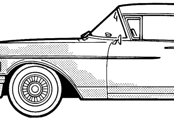 Cadillac Fleetwood Sixty Special Sedan (1958) - Кадиллак - чертежи, габариты, рисунки автомобиля