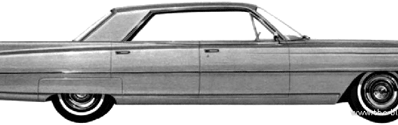 Cadillac Sedan deVille Hardtop (1963) - Кадиллак - чертежи, габариты, рисунки автомобиля