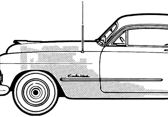 Cadillac Series 61 2-Door Coupe (1948) - Кадиллак - чертежи, габариты, рисунки автомобиля
