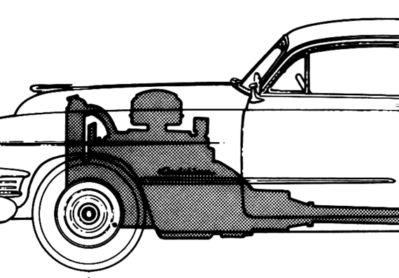 Cadillac Series 62 Coupe (1949) - Кадиллак - чертежи, габариты, рисунки автомобиля
