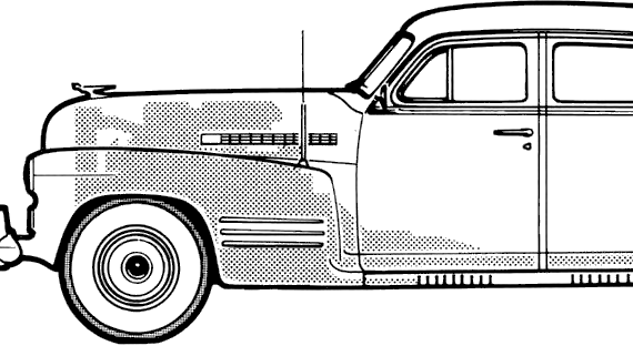 Cadillac Series 63 Sedan (1941) - Кадиллак - чертежи, габариты, рисунки автомобиля