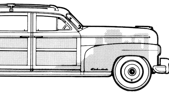 Cadillac Series 75 Custom Limousine by Maurice Schwartz (1949) - Кадиллак - чертежи, габариты, рисунки автомобиля