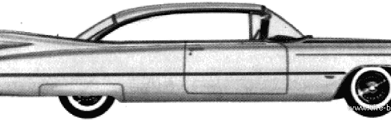 Cadillac Sixty-Two Coupe (1959) - Кадиллак - чертежи, габариты, рисунки автомобиля