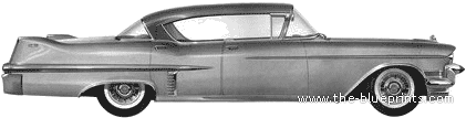 Cadillac Sixty-Two Sedan (1957) - Кадиллак - чертежи, габариты, рисунки автомобиля