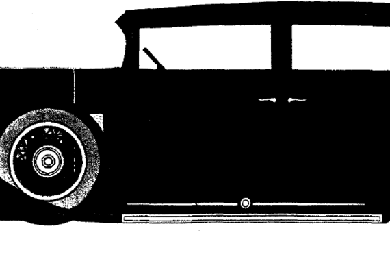 Cadillac V12 Town Sedan (1930) - Кадиллак - чертежи, габариты, рисунки автомобиля