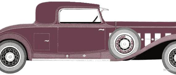 Cadillac V16 Coupe (1930) - Cadillac - drawings, dimensions, pictures of the car