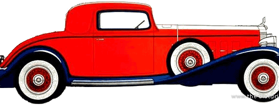Cadillac V8 Coupe (1930) - Кадиллак - чертежи, габариты, рисунки автомобиля