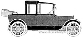 Cadillac V8 Landaulet (1916) - Кадиллак - чертежи, габариты, рисунки автомобиля