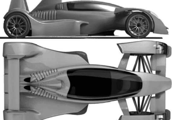 Caparo T1 (2008) - Разные автомобили - чертежи, габариты, рисунки автомобиля