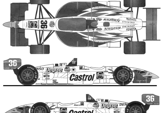 Castrol Reynard CART (1998) - Разные автомобили - чертежи, габариты, рисунки автомобиля