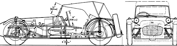 Caterham 7 (1958) - Katerham - drawings, dimensions, pictures of the car