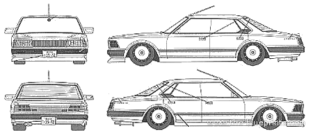 Cedric 430 Turbo Brougham - Ниссан - чертежи, габариты, рисунки автомобиля