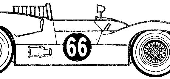 Chaparral 2C (1965) - Чапраль - чертежи, габариты, рисунки автомобиля