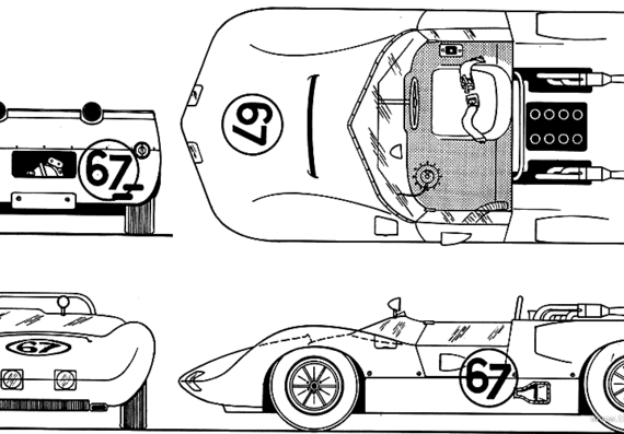 Chaparral II - Chapral - drawings, dimensions, pictures of the car