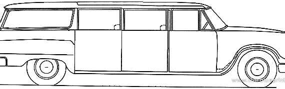 Checker A12 Aerobus Limousine (1961) - Разные автомобили - чертежи, габариты, рисунки автомобиля