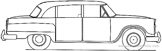 Checker A12 Marathon (1961) - Разные автомобили - чертежи, габариты, рисунки автомобиля