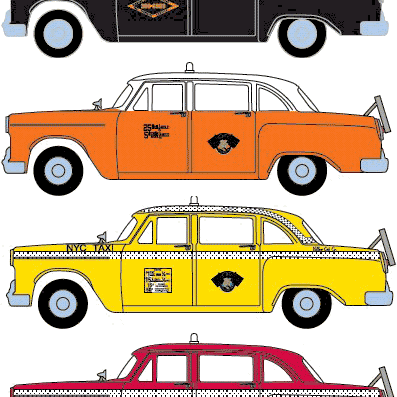 Checker A8 (1956) - Разные автомобили - чертежи, габариты, рисунки автомобиля