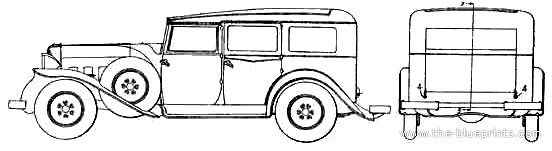 Checker Cab (1931) - Разные автомобили - чертежи, габариты, рисунки автомобиля