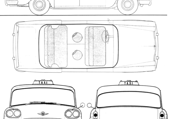 Checker Manhattan - Разные автомобили - чертежи, габариты, рисунки автомобиля