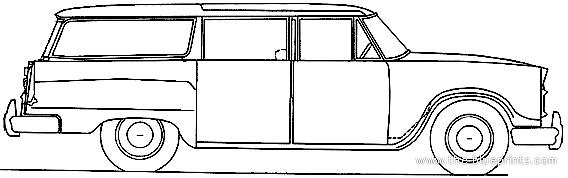 Checker Superba Wagon (1961) - Different cars - drawings, dimensions, pictures of the car