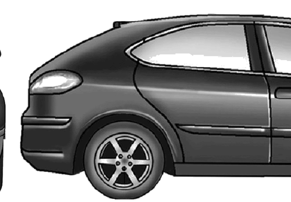 Chery A3 Hatchback (2010) - Разные автомобили - чертежи, габариты, рисунки автомобиля