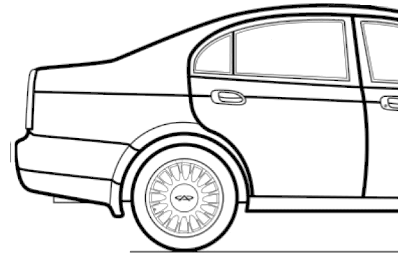 Chery Eastar (2007) - Разные автомобили - чертежи, габариты, рисунки автомобиля