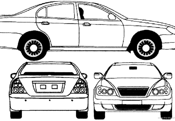 Chery Eastar (2010) - Разные автомобили - чертежи, габариты, рисунки автомобиля