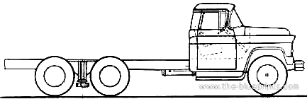 Chevrolet 10513 (1958) - Шевроле - чертежи, габариты, рисунки автомобиля
