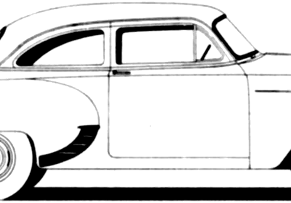 Chevrolet 150 2-Door Sedan (1953) - Шевроле - чертежи, габариты, рисунки автомобиля