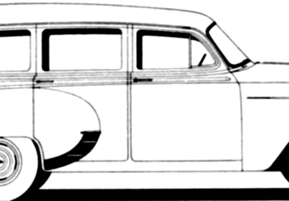 Chevrolet 150 Handyman Station Wagon (1953) - Шевроле - чертежи, габариты, рисунки автомобиля