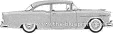 Chevrolet 150 Utility Sedan (1955) - Chevrolet - drawings, dimensions, pictures of the car