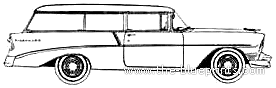 Chevrolet 210 Handyman Wagon (1956) - Chevrolet - drawings, dimensions, pictures of the car