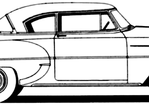 Chevrolet 210 Sport Coupe (1953) - Шевроле - чертежи, габариты, рисунки автомобиля