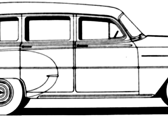 Chevrolet 210 Townsman Station Wagon (1953) - Шевроле - чертежи, габариты, рисунки автомобиля