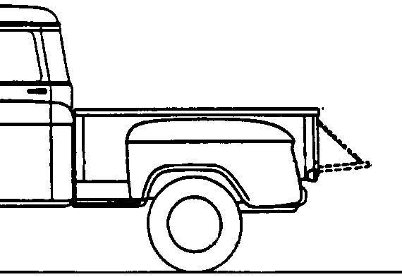 Chevrolet Apache Pick-up Stepside 4x4 (1959) - Chevrolet - drawings, dimensions, pictures of the car