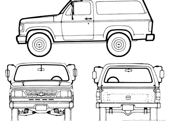 Chevrolet BR Bonanza - Шевроле - чертежи, габариты, рисунки автомобиля