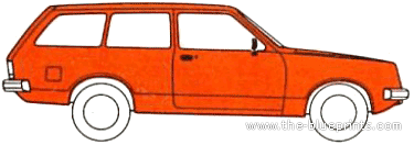 Chevrolet BR Chevette Marajo (1981) - Шевроле - чертежи, габариты, рисунки автомобиля