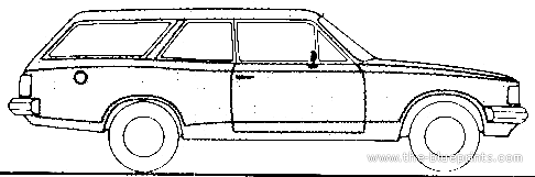 Chevrolet BR Opala Caravan (1981) - Шевроле - чертежи, габариты, рисунки автомобиля