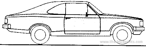 Chevrolet BR Opala Comodoro Coupe (1981) - Шевроле - чертежи, габариты, рисунки автомобиля