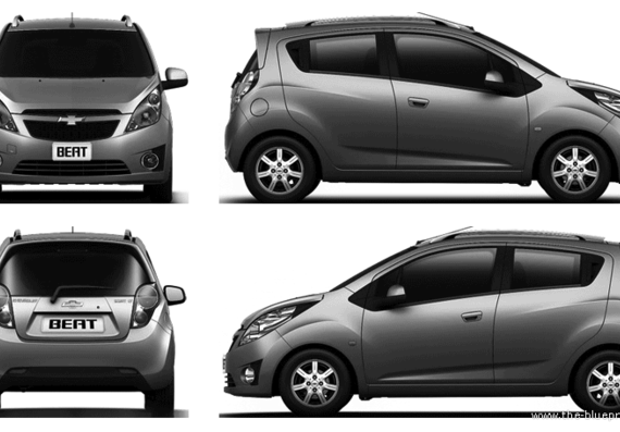 Chevrolet Beat 4-Door (2010) - Chevrolet - drawings, dimensions, pictures of the car
