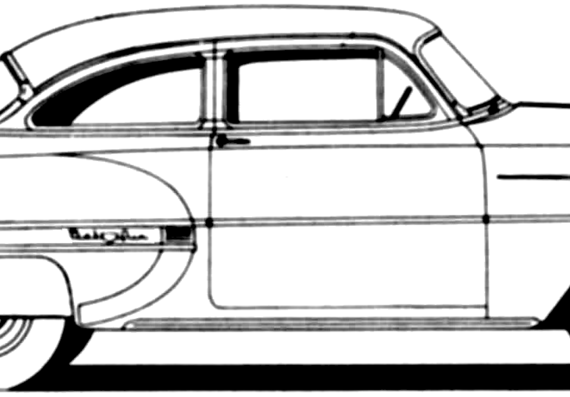 Chevrolet Bel Air 2-Door Sedan (1953) - Шевроле - чертежи, габариты, рисунки автомобиля