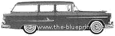 Chevrolet Bel Air Beauville Station Wagon (1955) - Шевроле - чертежи, габариты, рисунки автомобиля